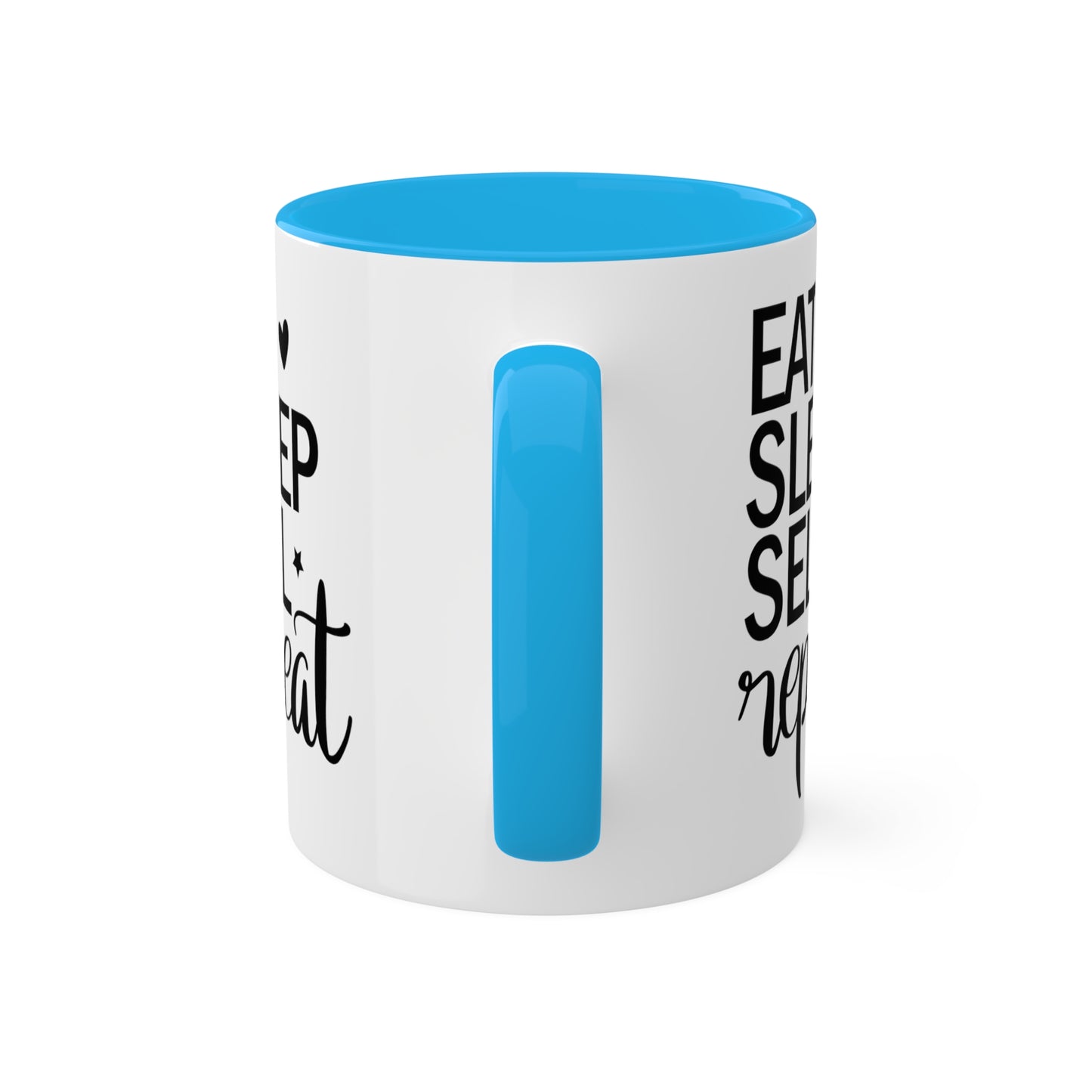 Eat Sleep Sell Repeat Colorful Mugs, 11oz