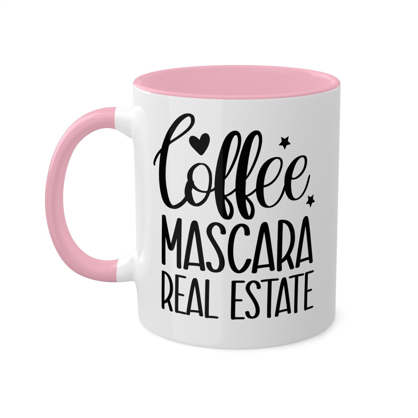 Coffee Mascara Real Estate Colorful Mugs, 11oz