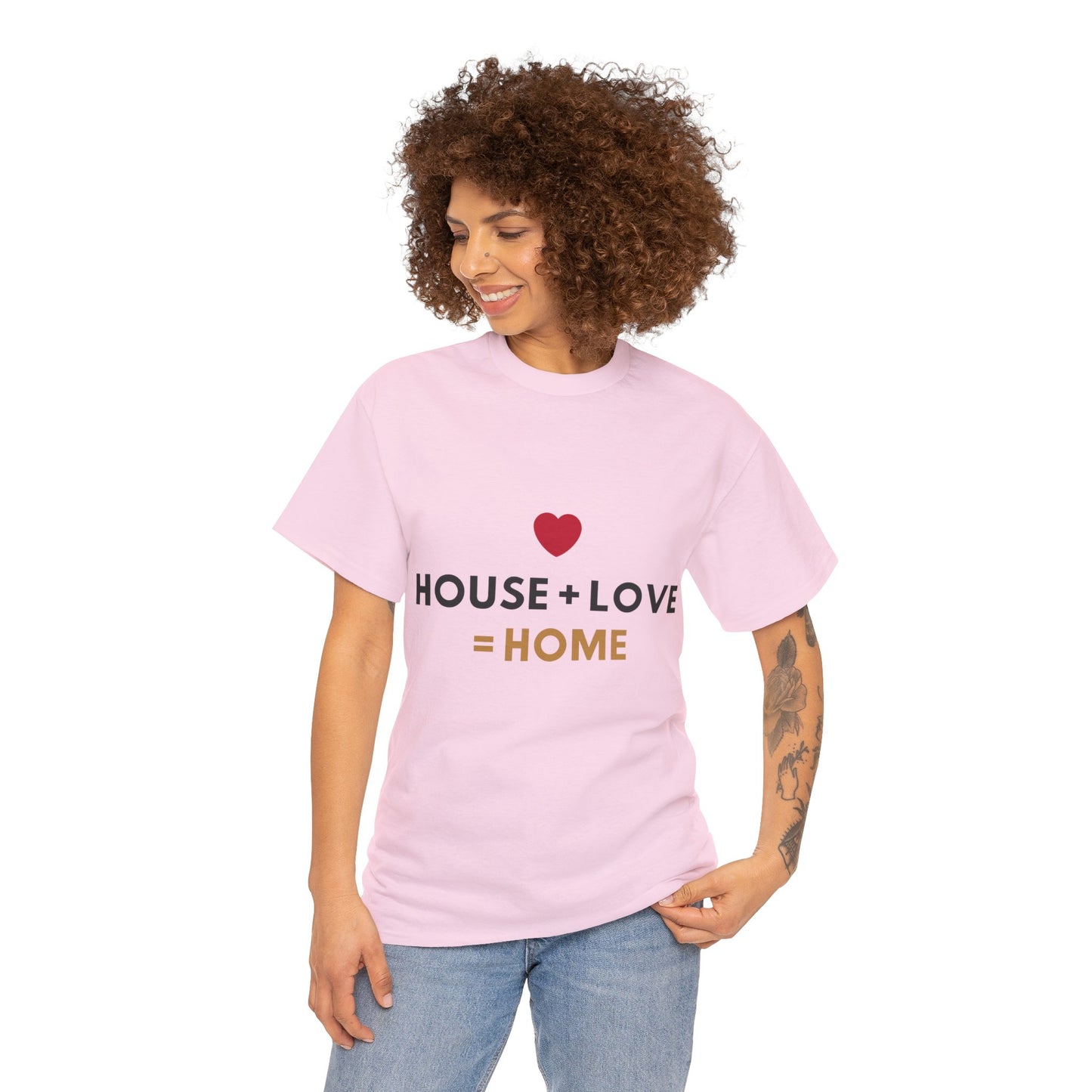 House + Love = Home Unisex Heavy Cotton Tee