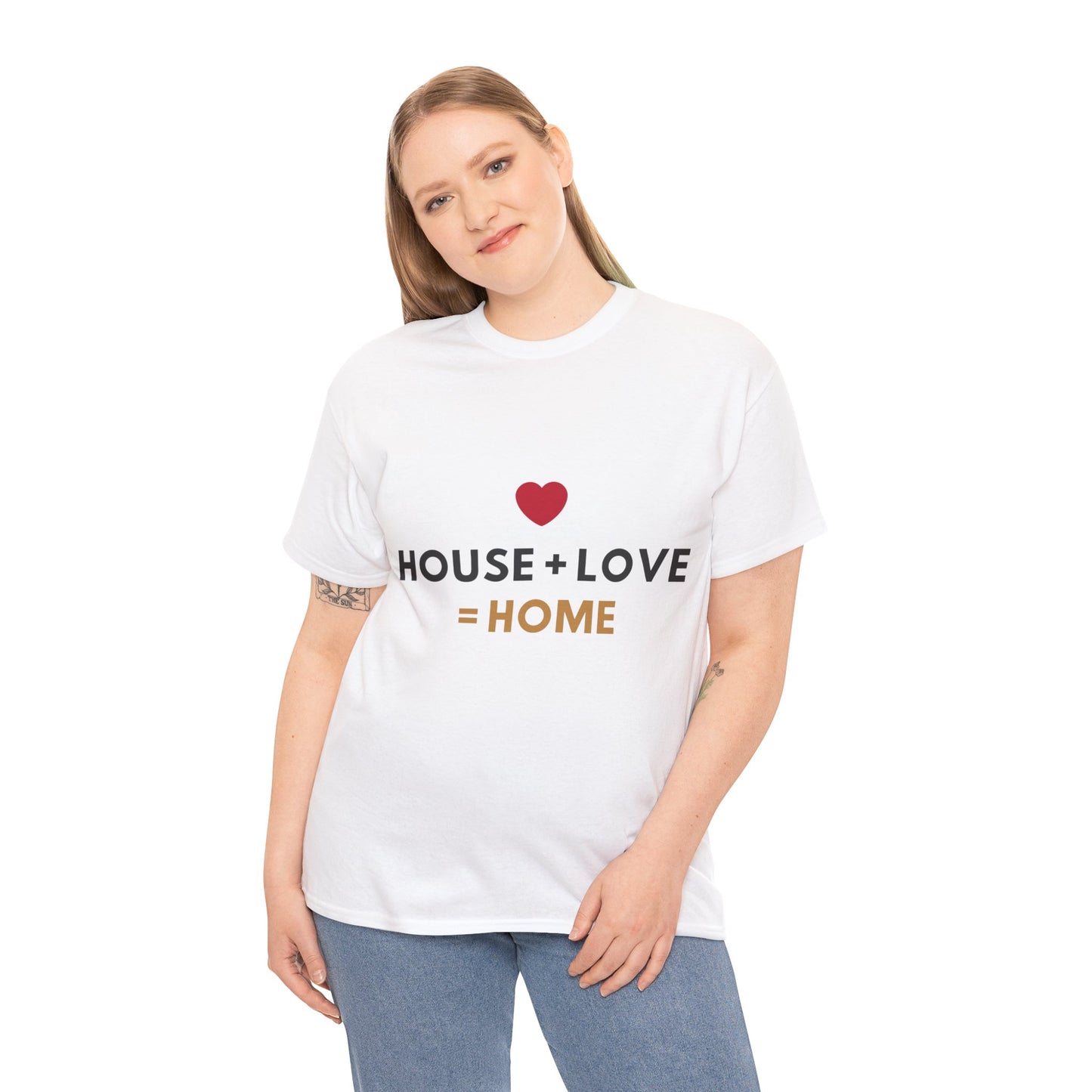 House + Love = Home Unisex Heavy Cotton Tee