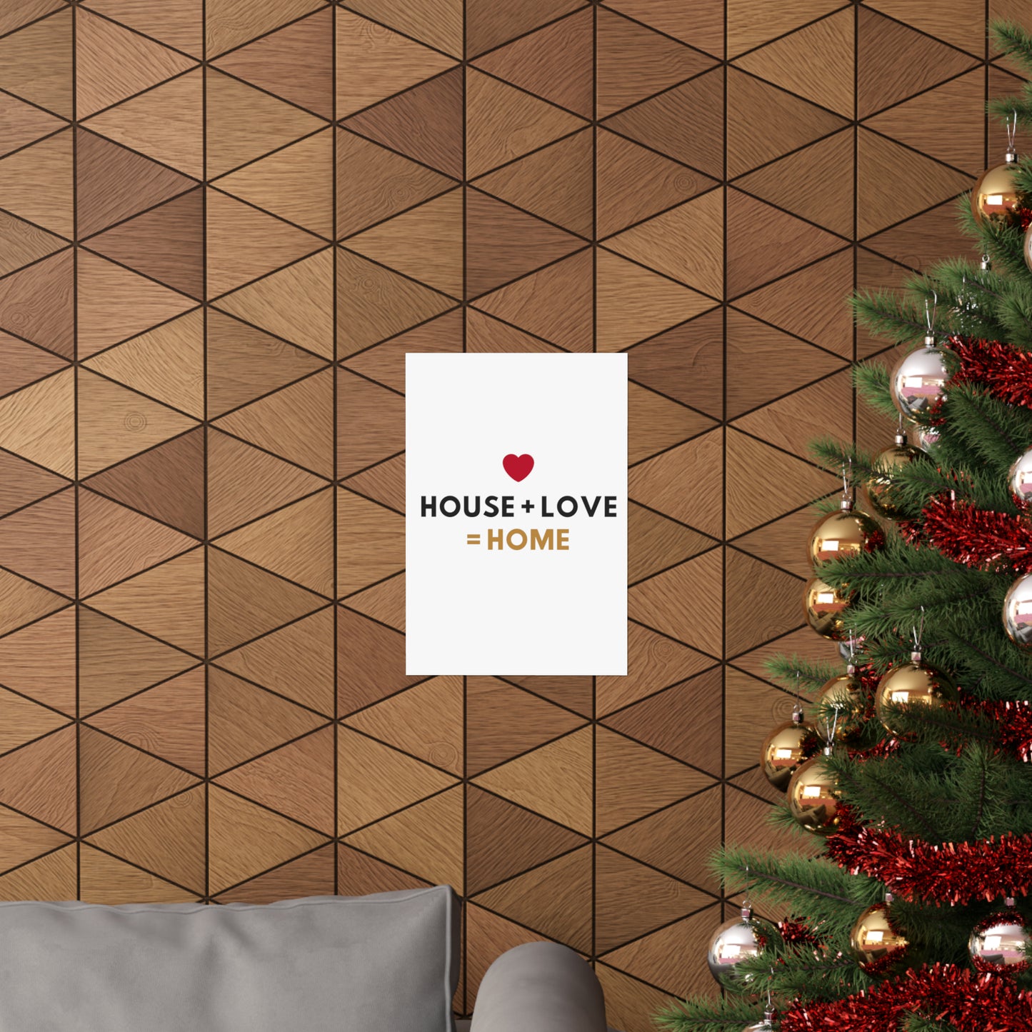 House + Love = Home Matte Vertical Posters