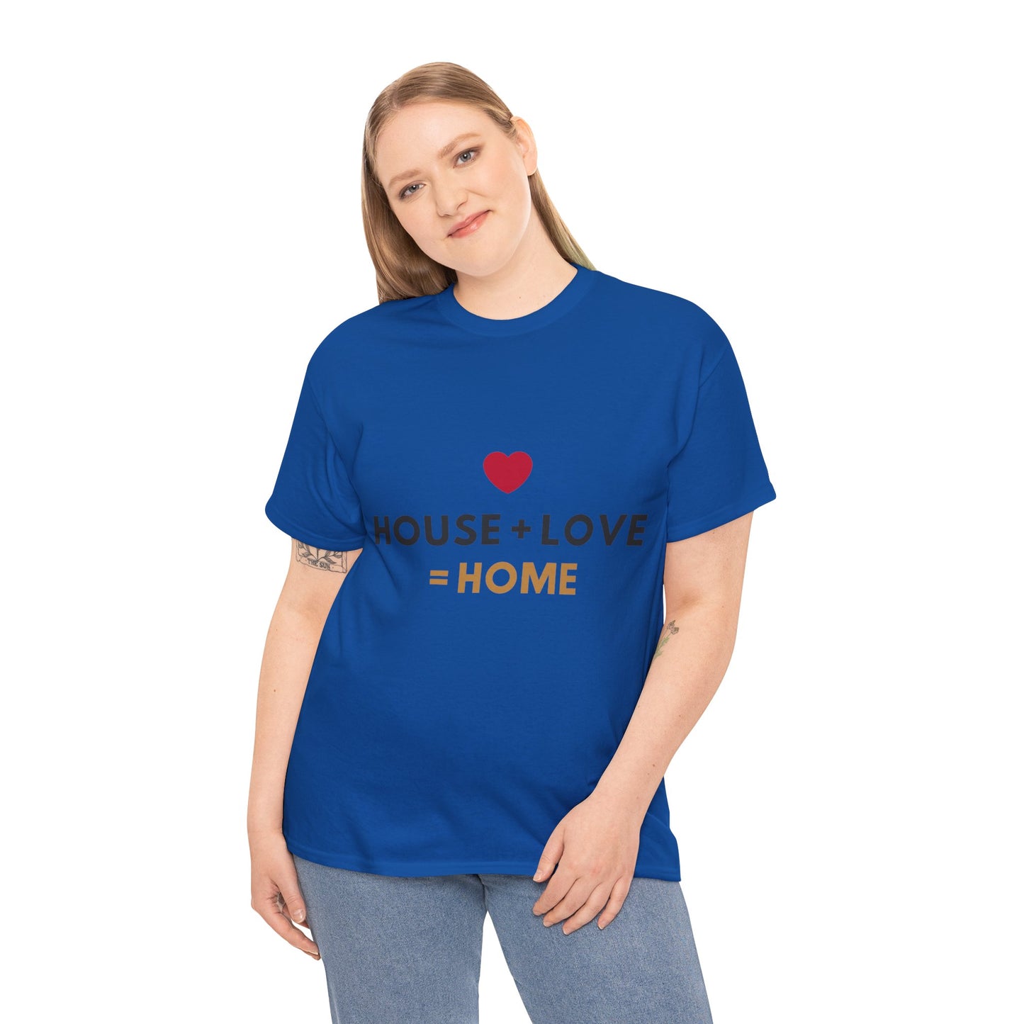 House + Love = Home Unisex Heavy Cotton Tee