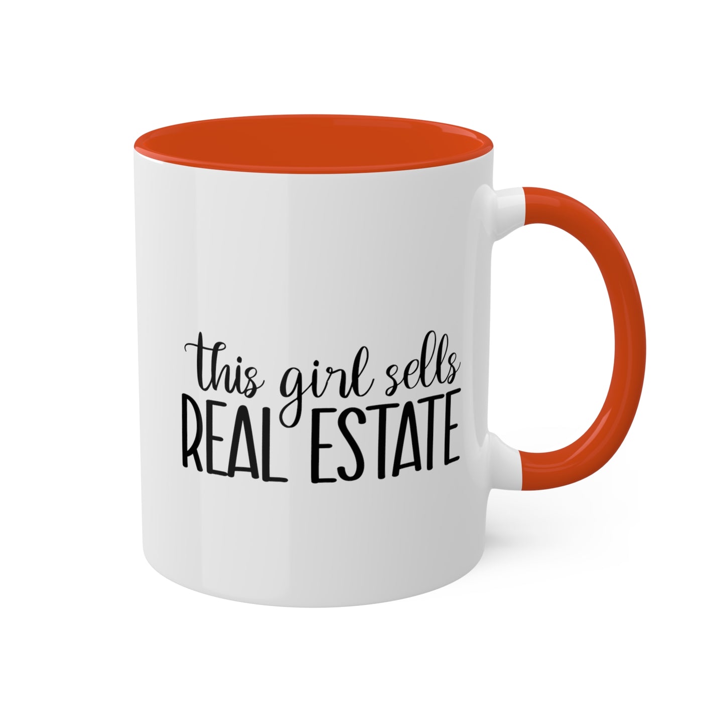 This Girl Sells Real Estate Colorful Mugs, 11oz