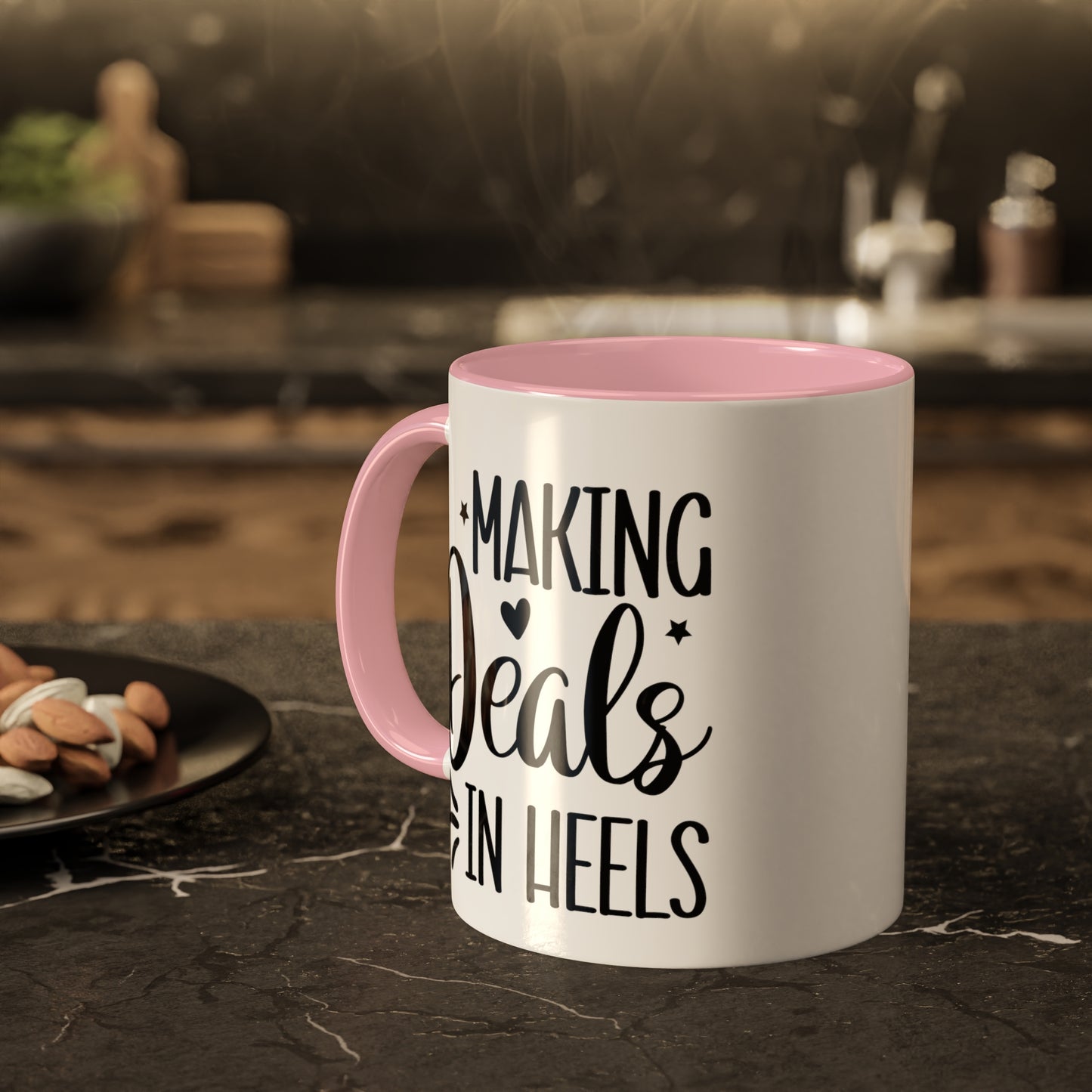 Making Deals in Heels Colorful Mugs, 11oz