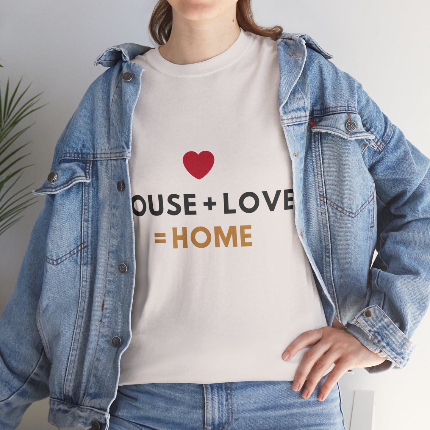 House + Love = Home Unisex Heavy Cotton Tee