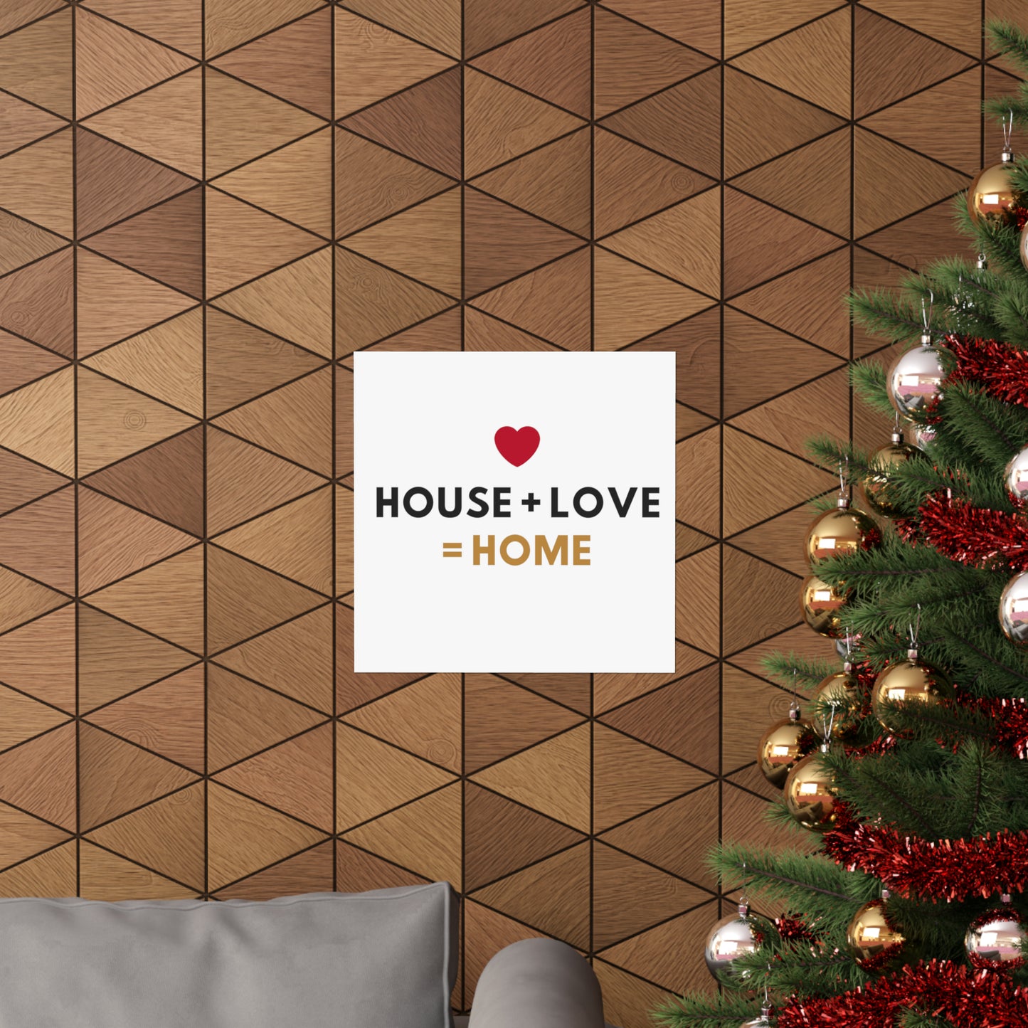 House + Love = Home Matte Vertical Posters