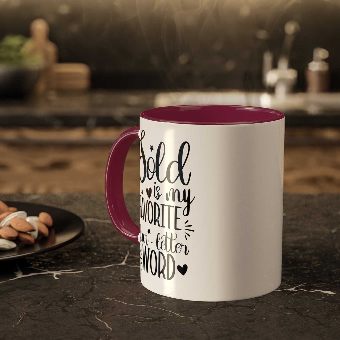 Sold is My Favorite Four-Letter Word Colorful Mugs, 11oz