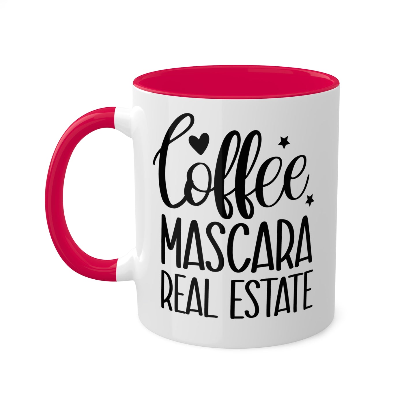 Coffee Mascara Real Estate Colorful Mugs, 11oz