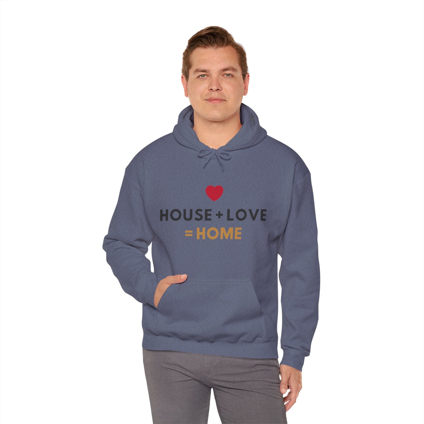 House + Love = Home Unisex Heavy Blend™ Hooded Sweatshirt