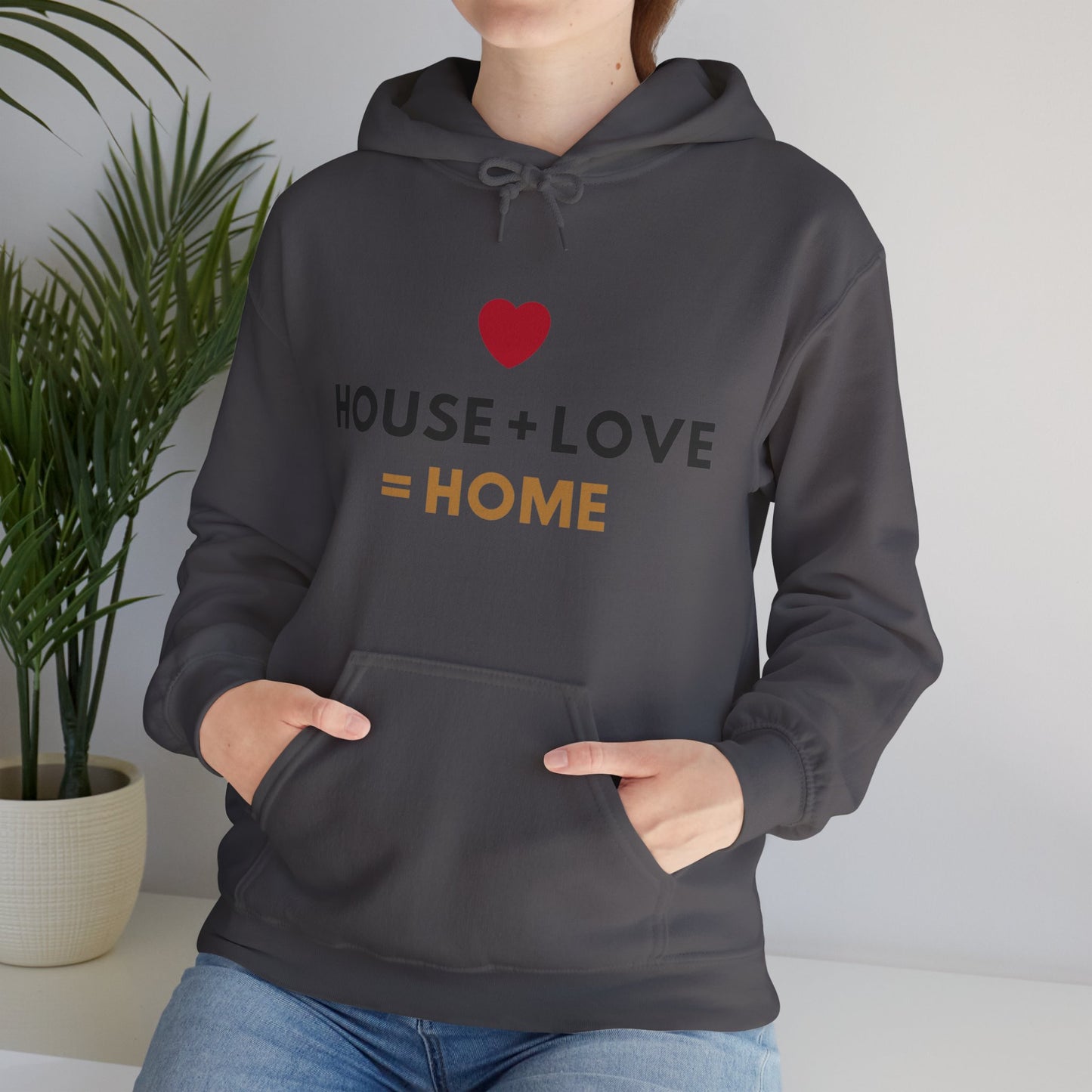 House + Love = Home Unisex Heavy Blend™ Hooded Sweatshirt