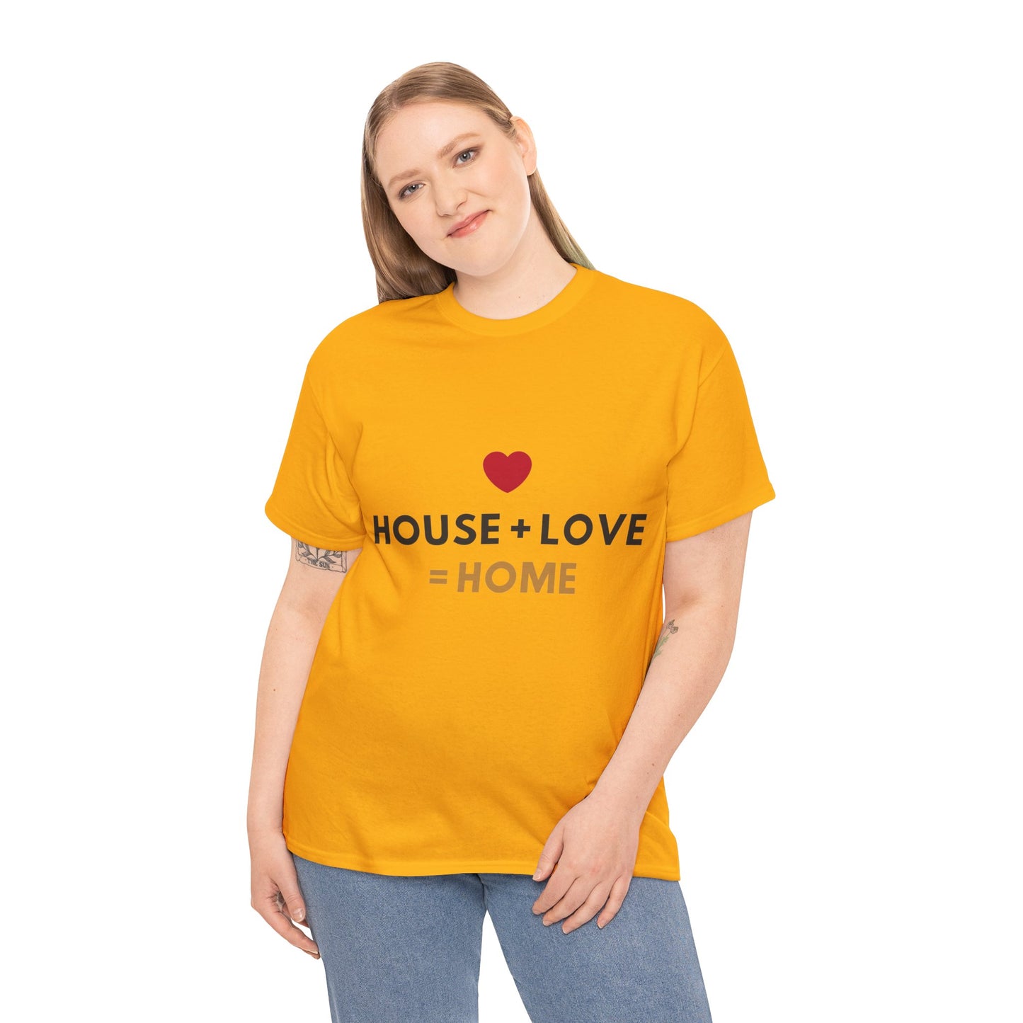 House + Love = Home Unisex Heavy Cotton Tee