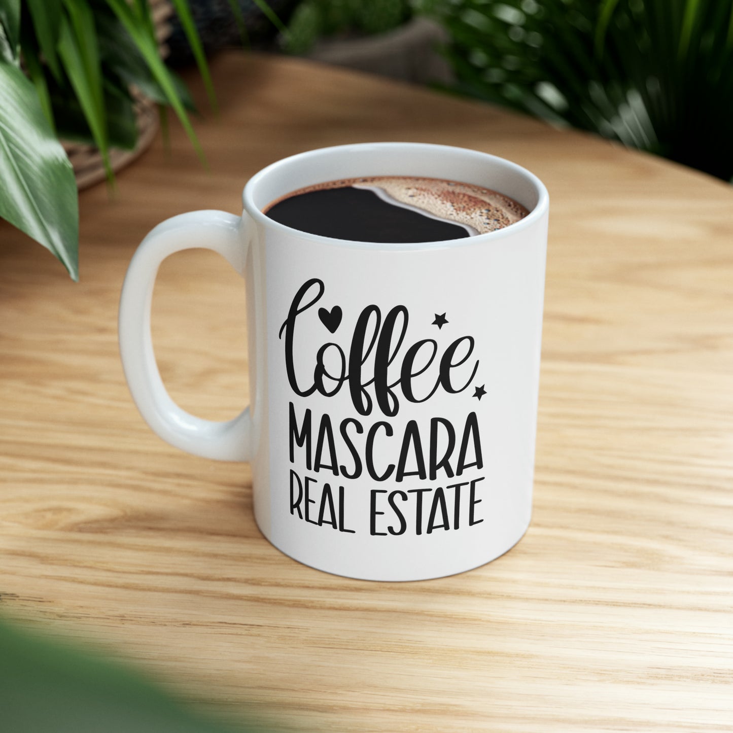 Coffee Mascara Real Estate Ceramic Mug, 11oz