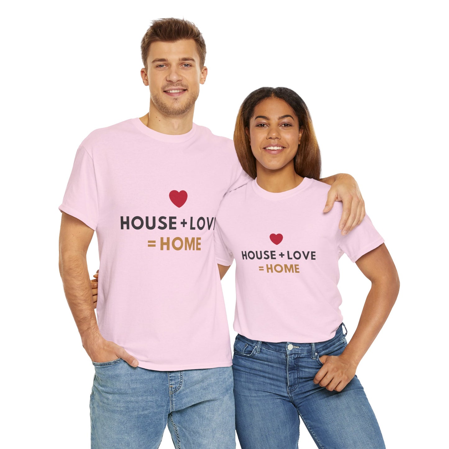 House + Love = Home Unisex Heavy Cotton Tee