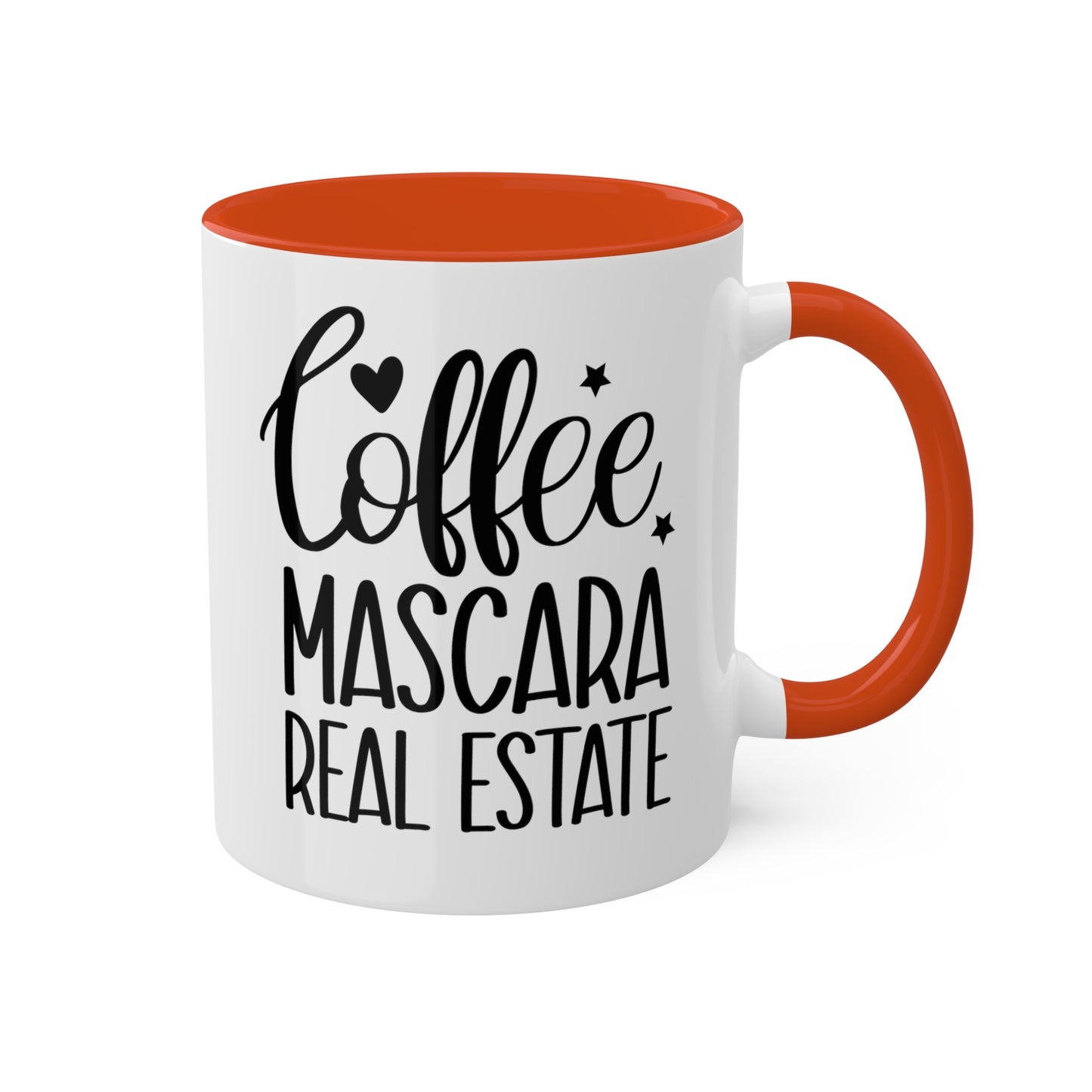 Coffee Mascara Real Estate Colorful Mugs, 11oz