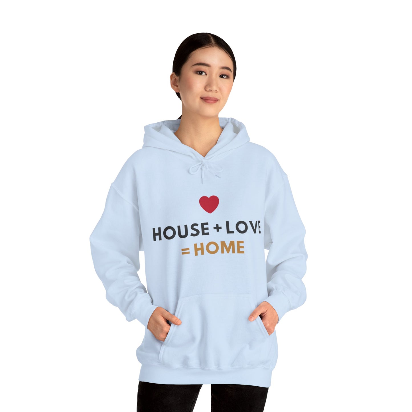 House + Love = Home Unisex Heavy Blend™ Hooded Sweatshirt