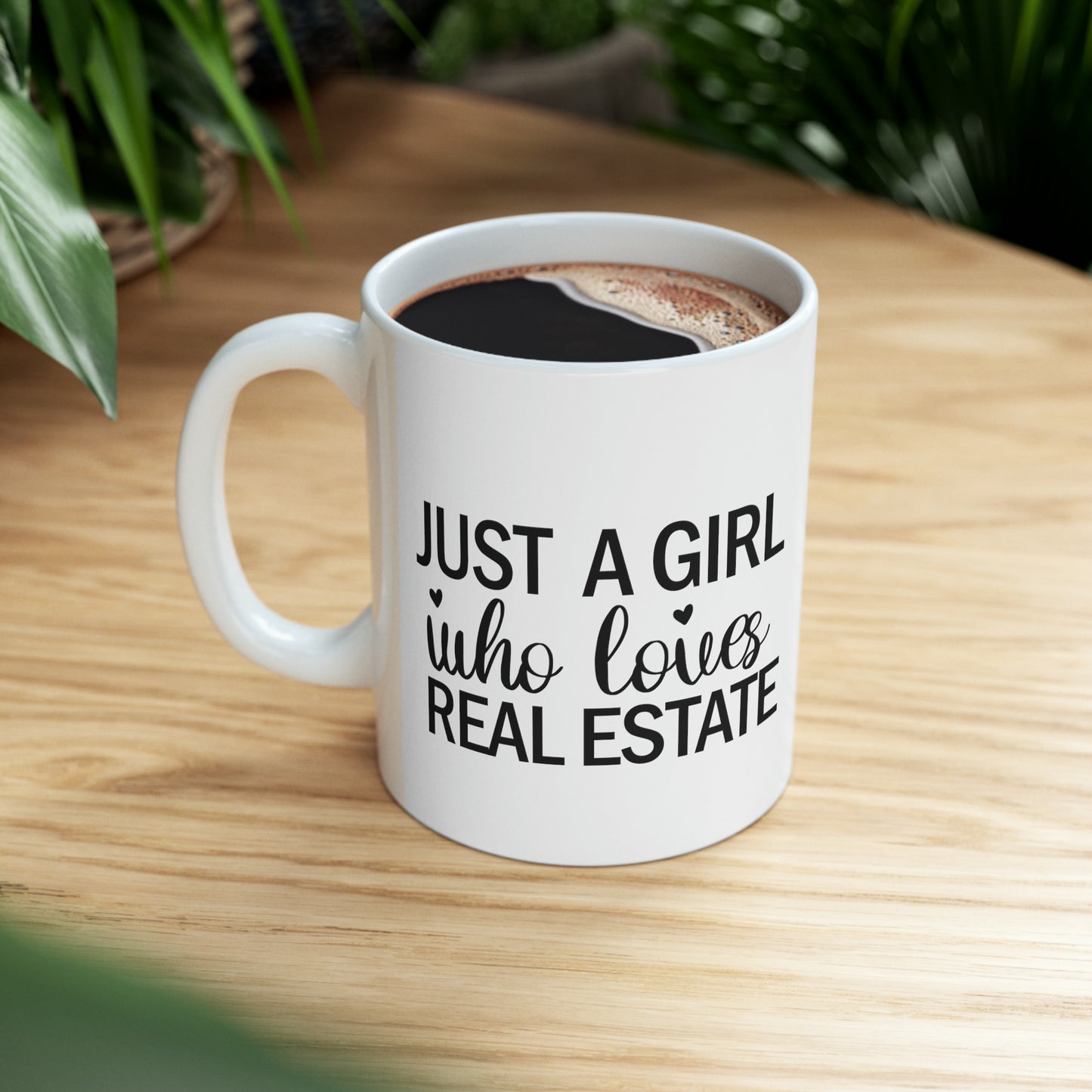 Just a Girl Who Loves Real Estate Ceramic Mug, 11oz