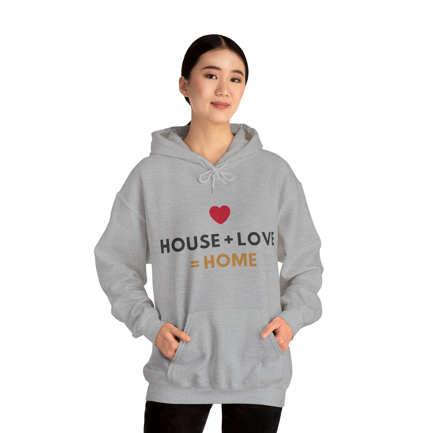 House + Love = Home Unisex Heavy Blend™ Hooded Sweatshirt