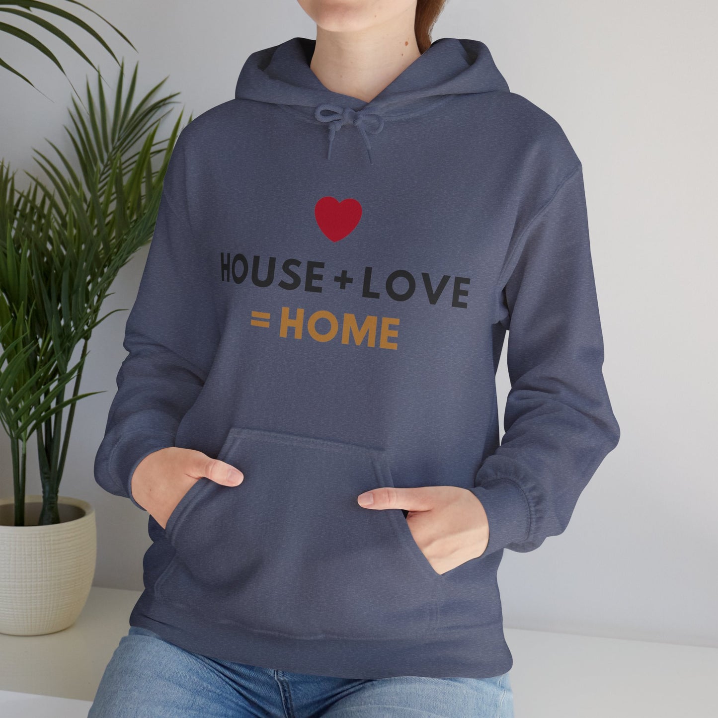 House + Love = Home Unisex Heavy Blend™ Hooded Sweatshirt