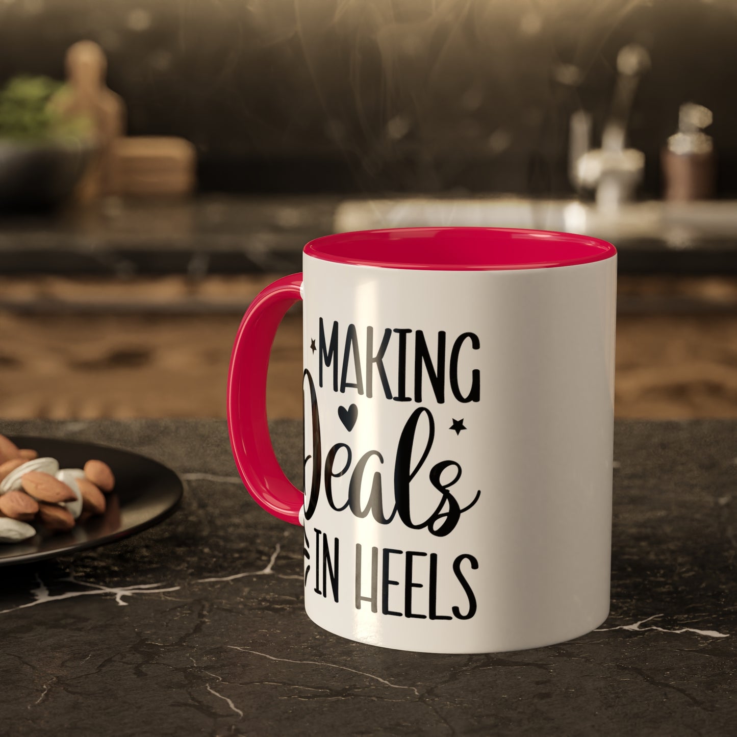 Making Deals in Heels Colorful Mugs, 11oz