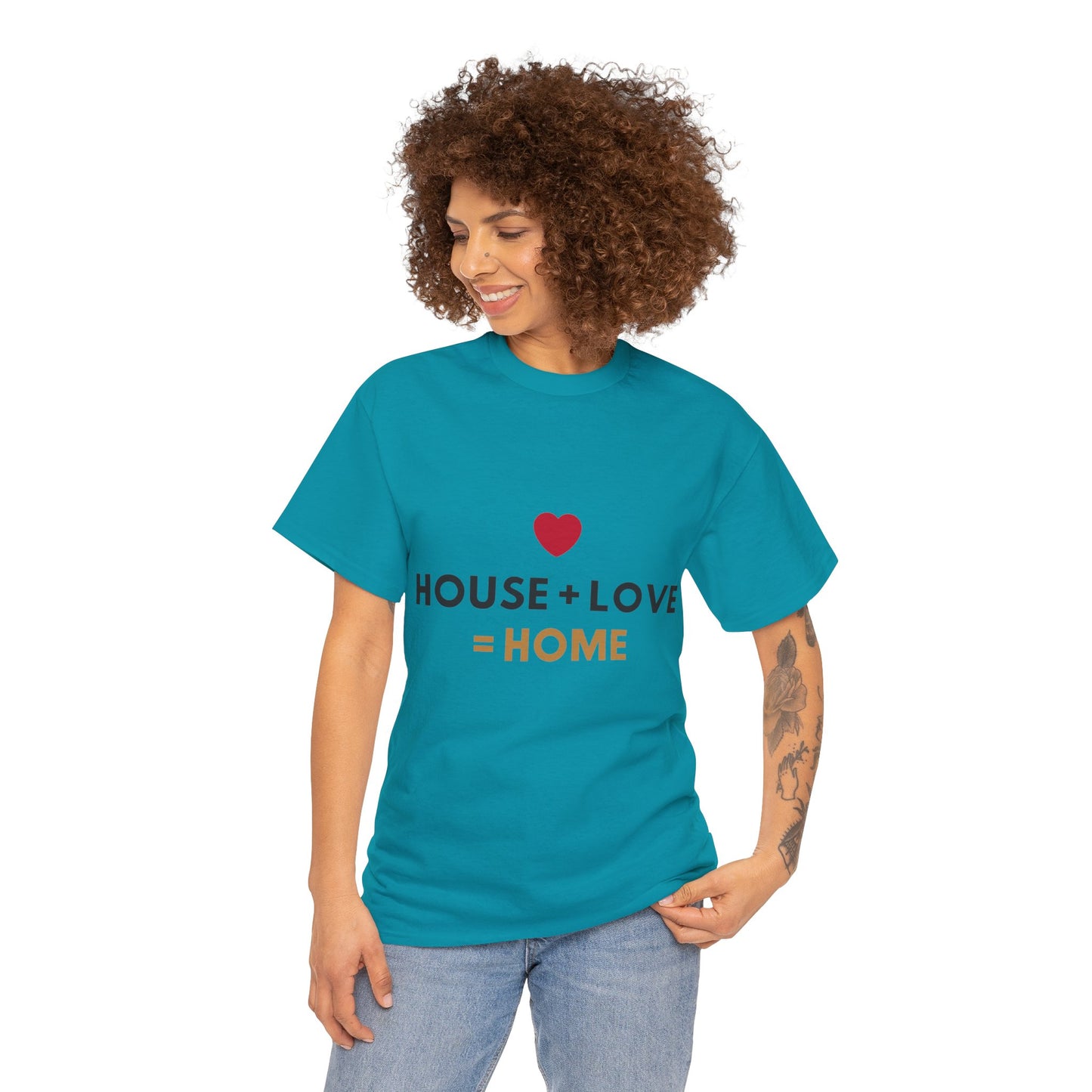 House + Love = Home Unisex Heavy Cotton Tee