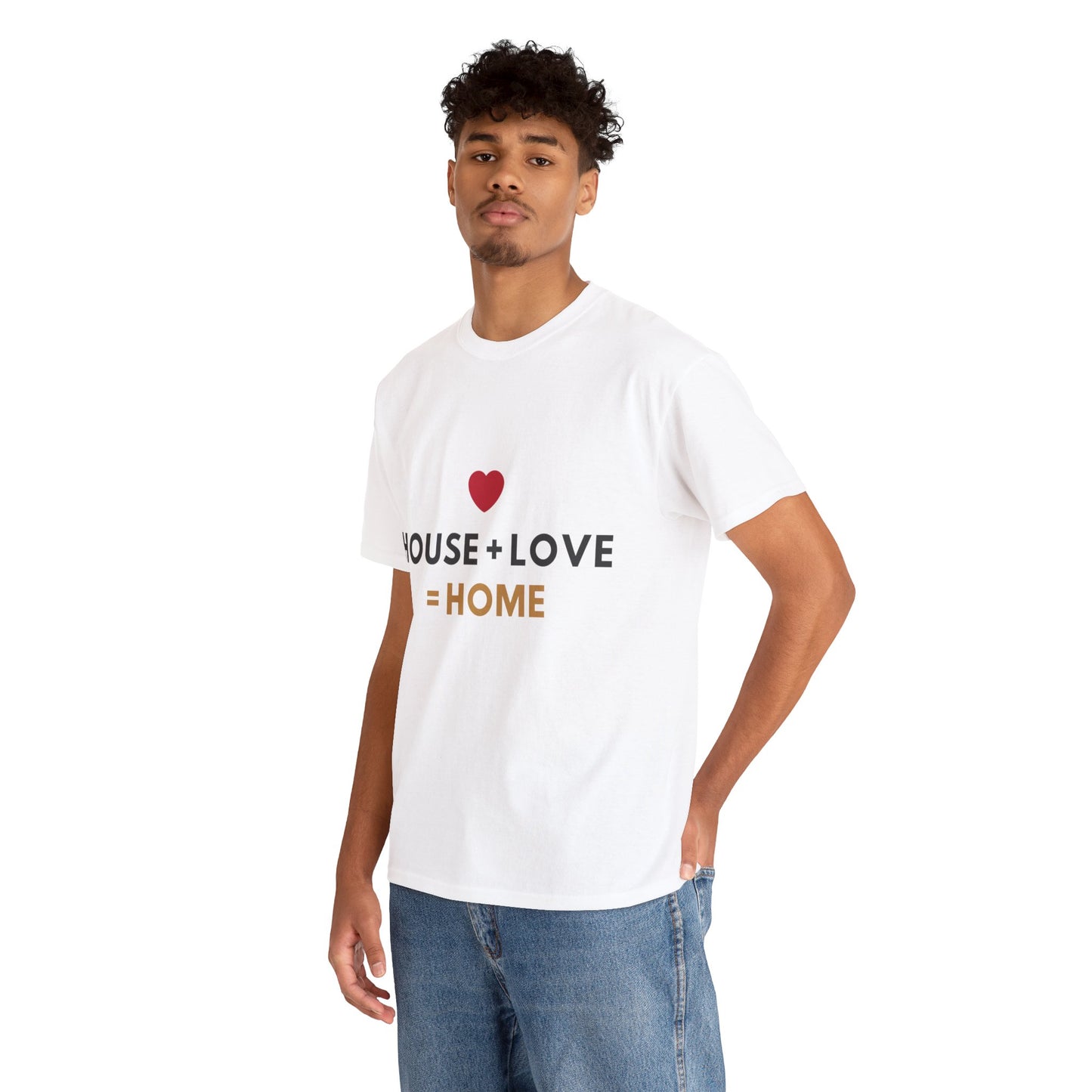 House + Love = Home Unisex Heavy Cotton Tee