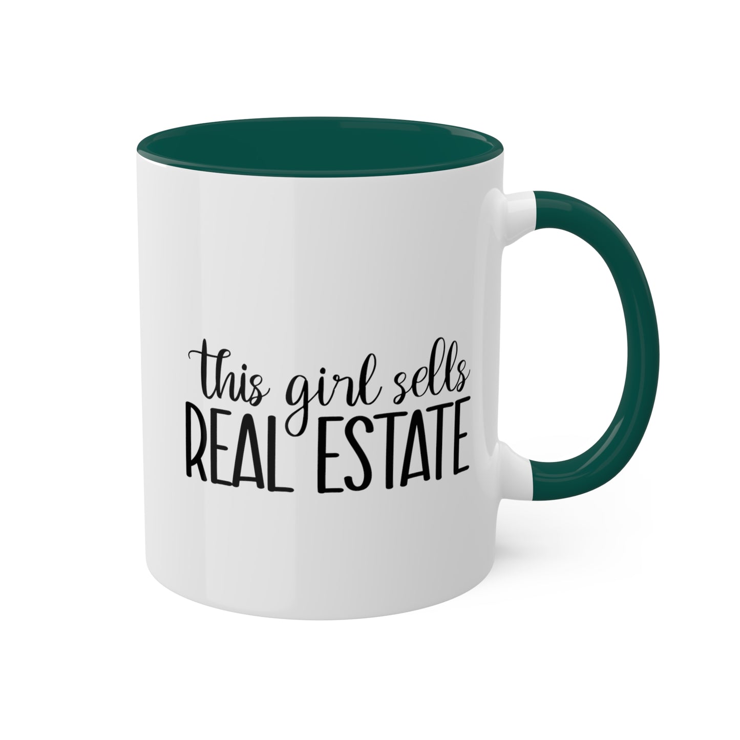 This Girl Sells Real Estate Colorful Mugs, 11oz