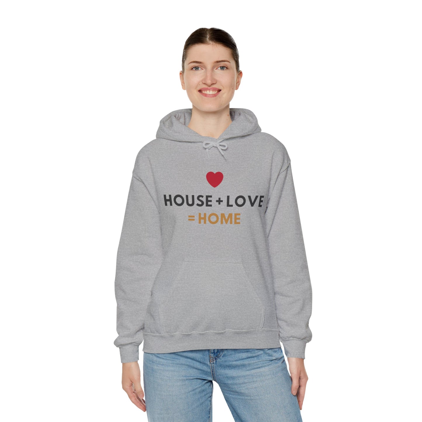 House + Love = Home Unisex Heavy Blend™ Hooded Sweatshirt