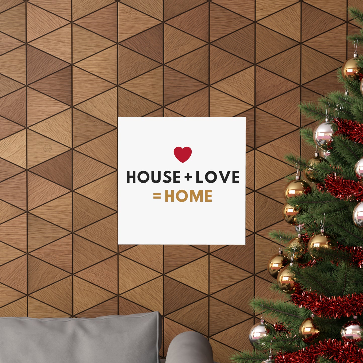 House + Love = Home Matte Vertical Posters