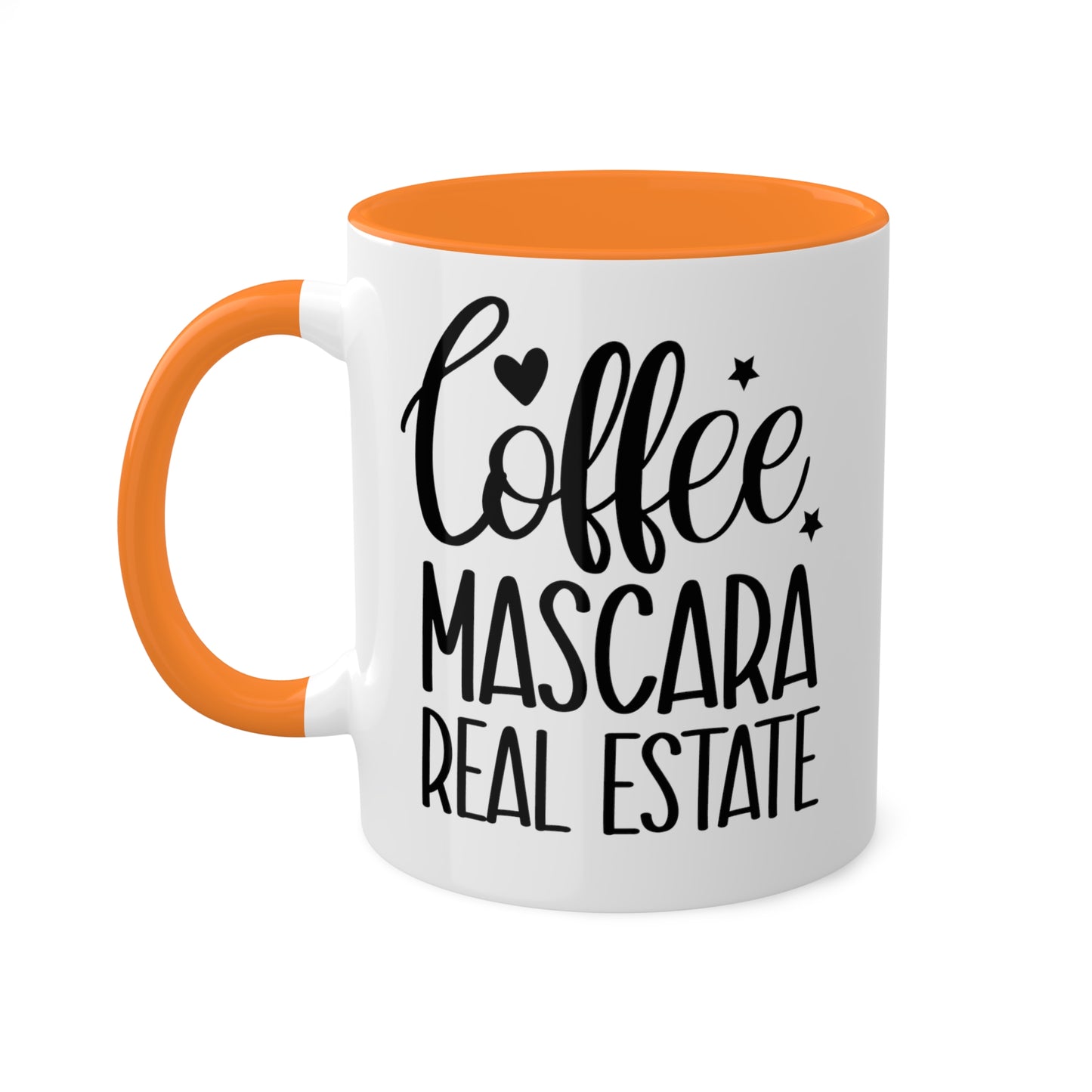 Coffee Mascara Real Estate Colorful Mugs, 11oz