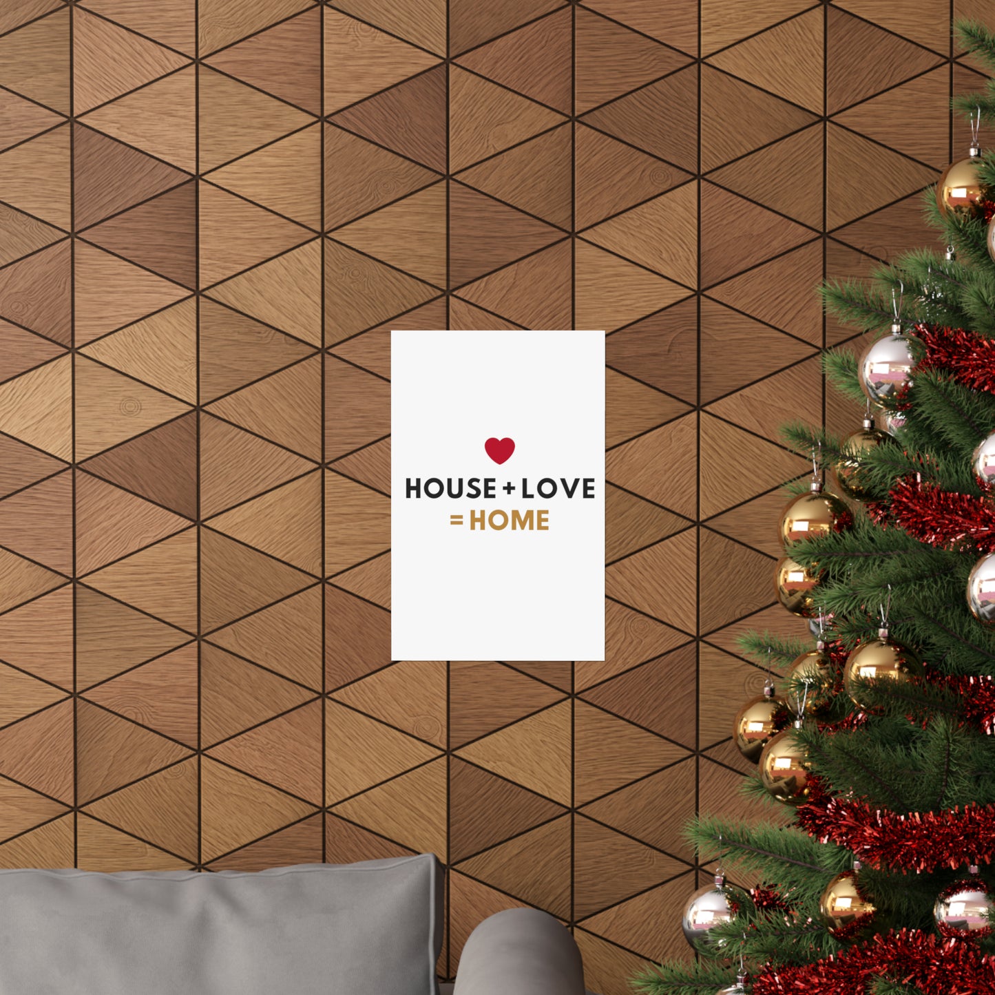 House + Love = Home Matte Vertical Posters