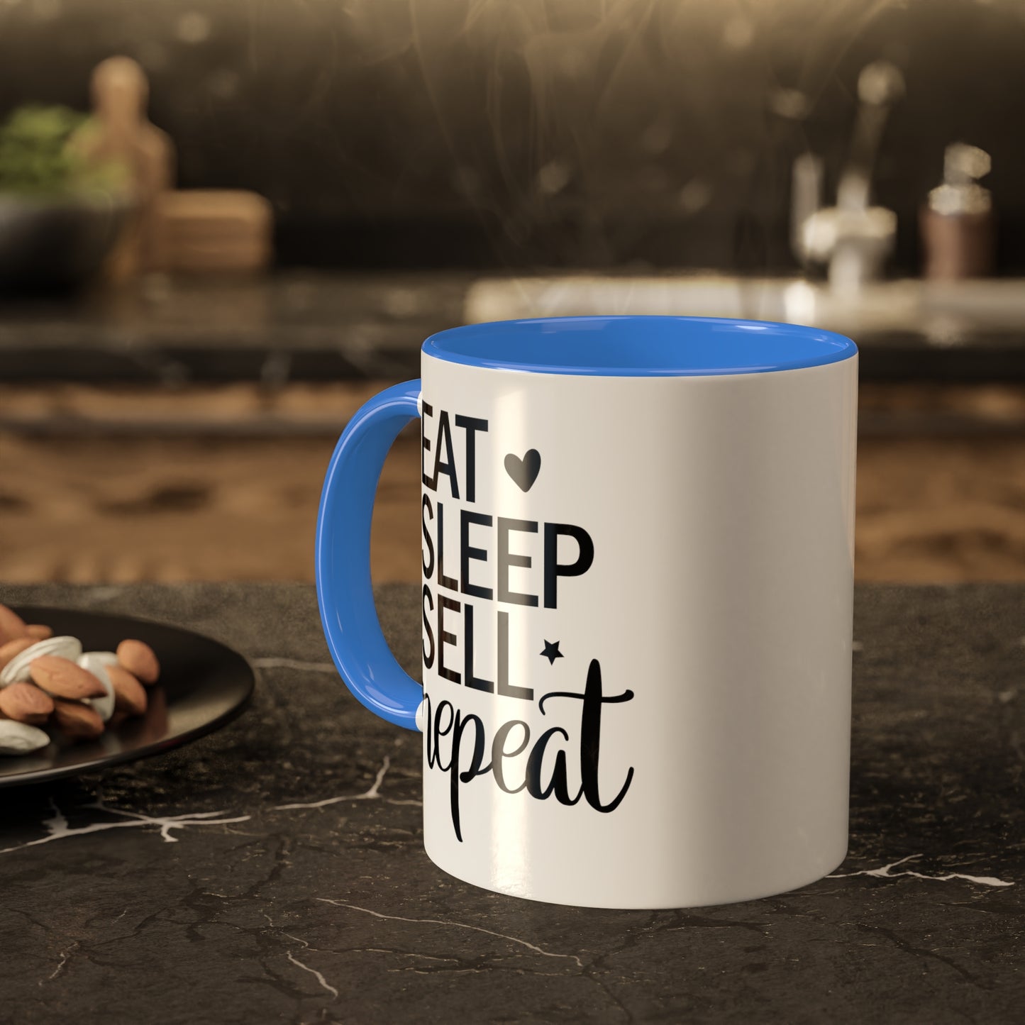 Eat Sleep Sell Repeat Colorful Mugs, 11oz