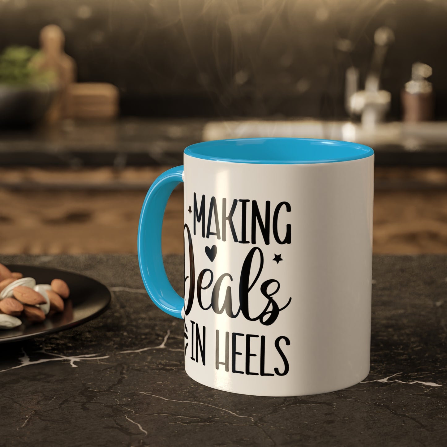 Making Deals in Heels Colorful Mugs, 11oz