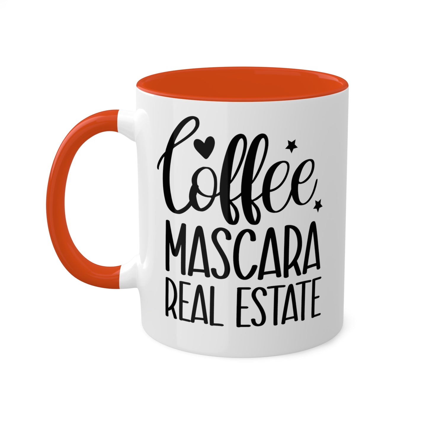 Coffee Mascara Real Estate Colorful Mugs, 11oz