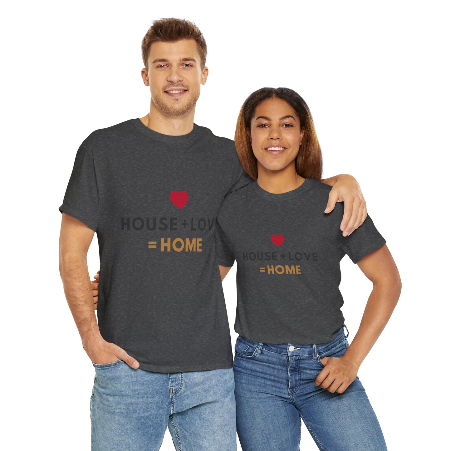 House + Love = Home Unisex Heavy Cotton Tee