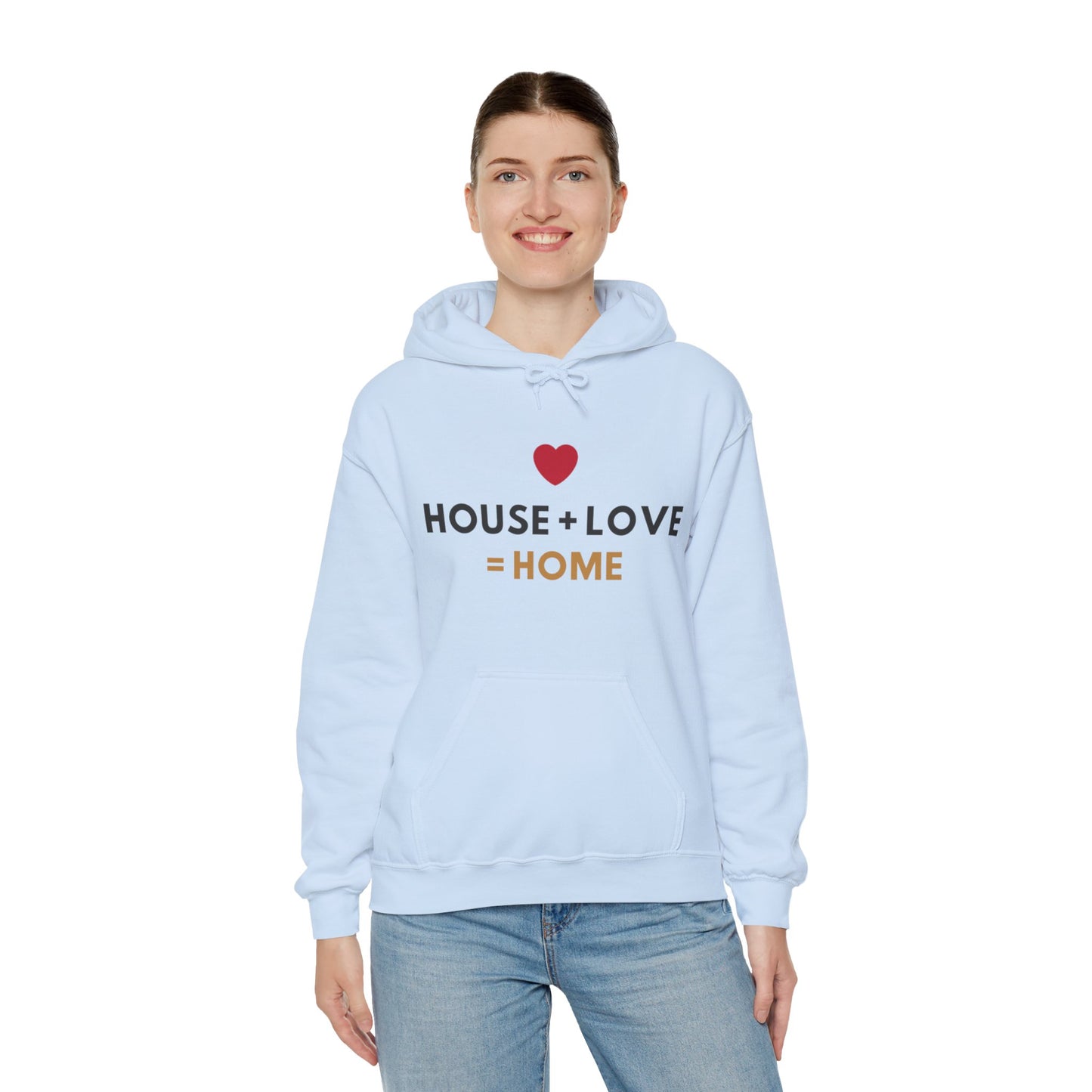 House + Love = Home Unisex Heavy Blend™ Hooded Sweatshirt