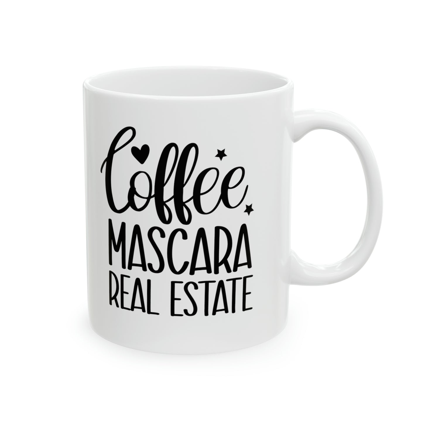 Coffee Mascara Real Estate Ceramic Mug, 11oz