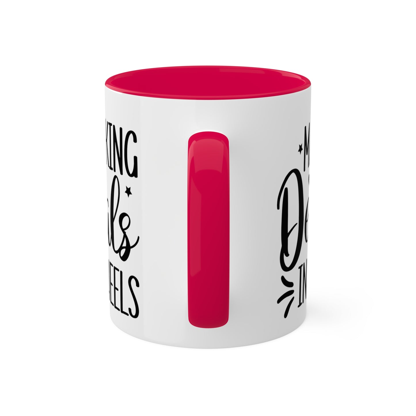 Making Deals in Heels Colorful Mugs, 11oz