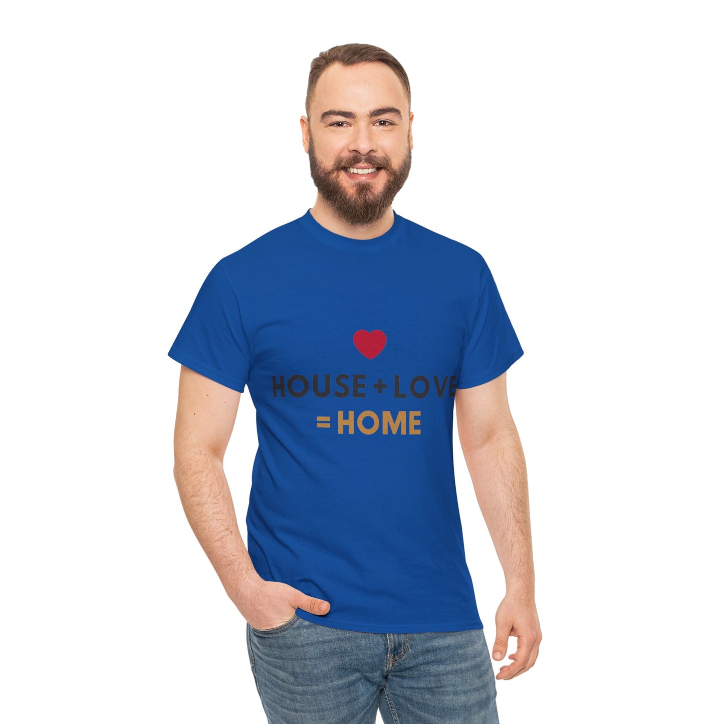 House + Love = Home Unisex Heavy Cotton Tee