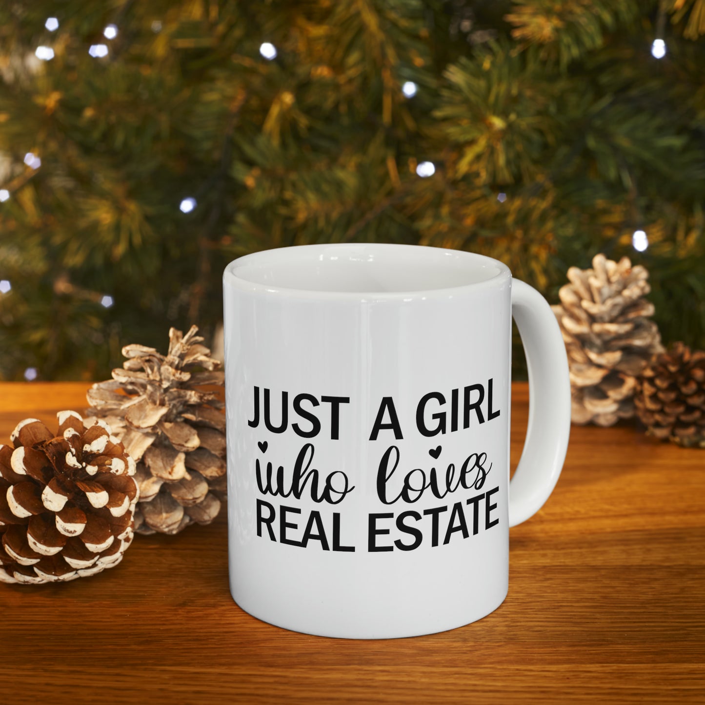 Just a Girl Who Loves Real Estate Ceramic Mug, 11oz