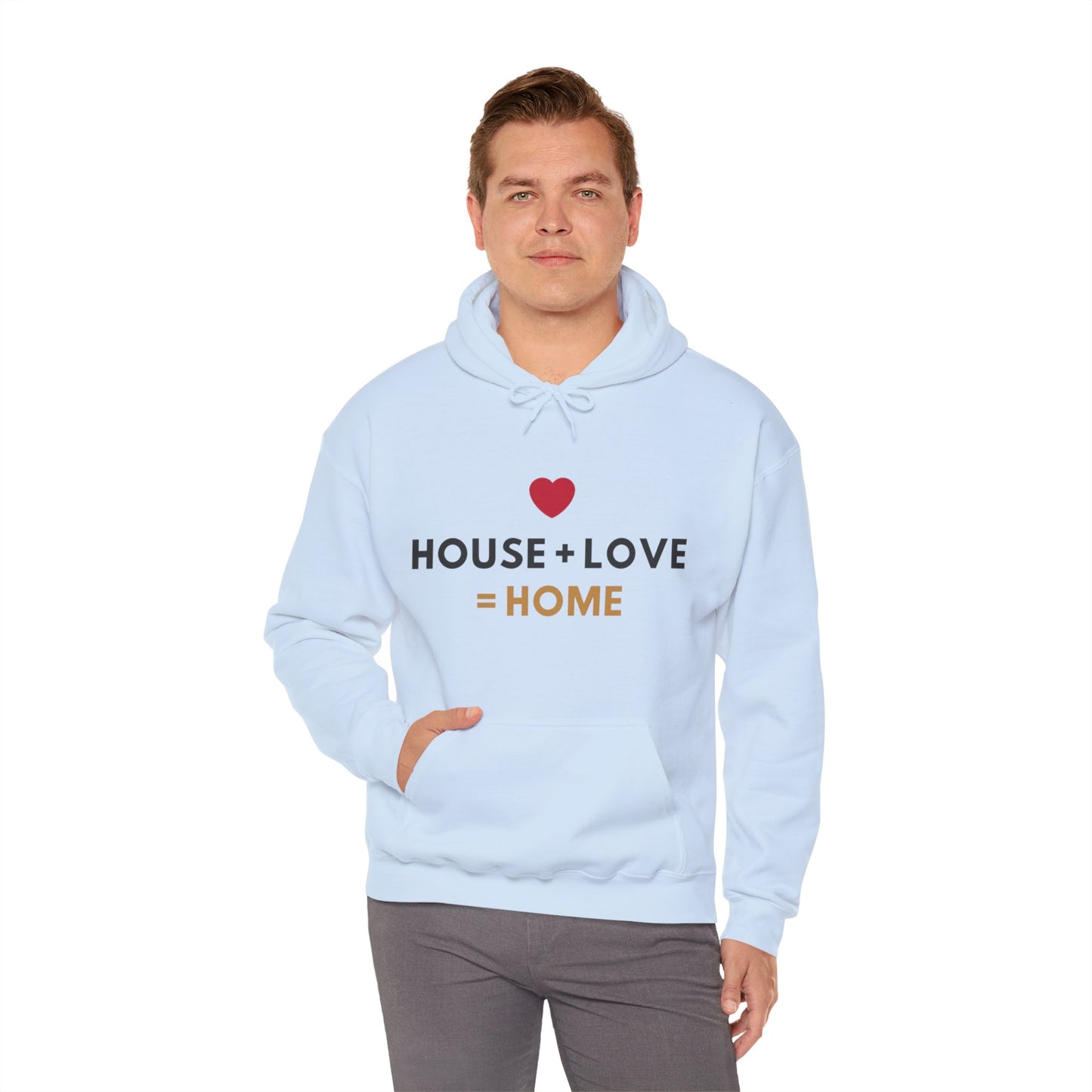 House + Love = Home Unisex Heavy Blend™ Hooded Sweatshirt