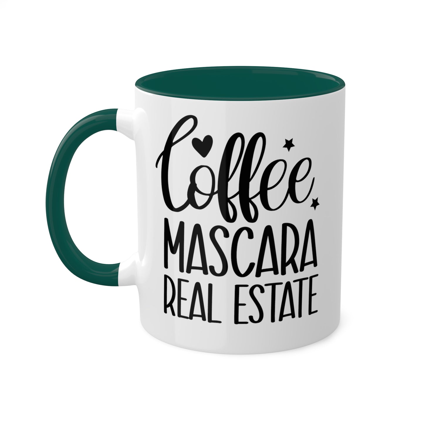 Coffee Mascara Real Estate Colorful Mugs, 11oz