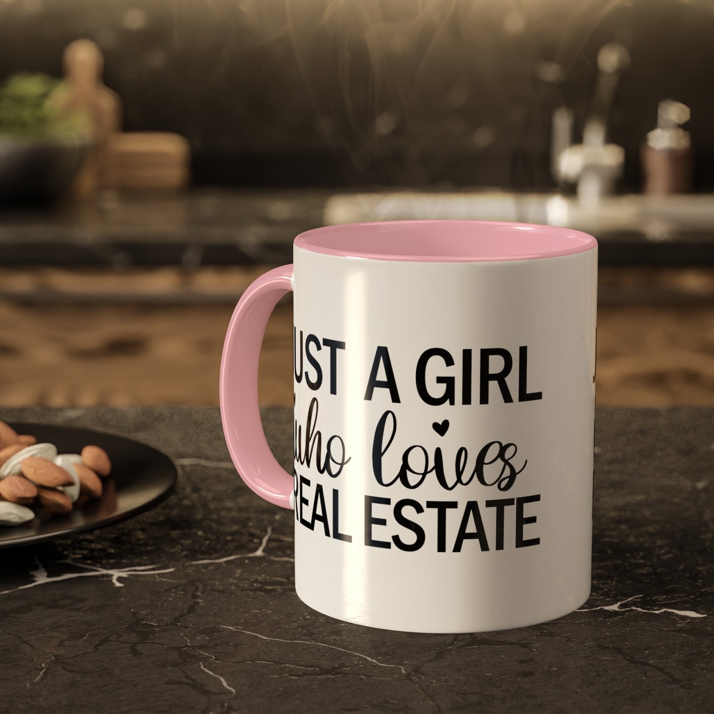 Just a Girl Who Loves Real Estate Colorful Mugs, 11oz