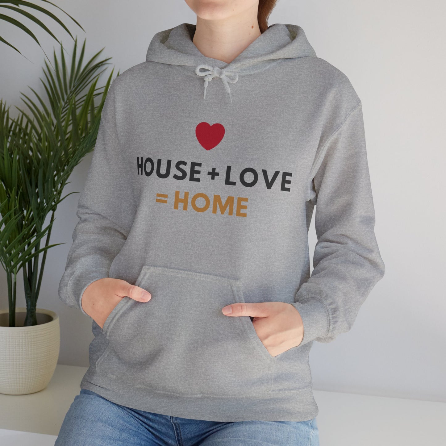 House + Love = Home Unisex Heavy Blend™ Hooded Sweatshirt