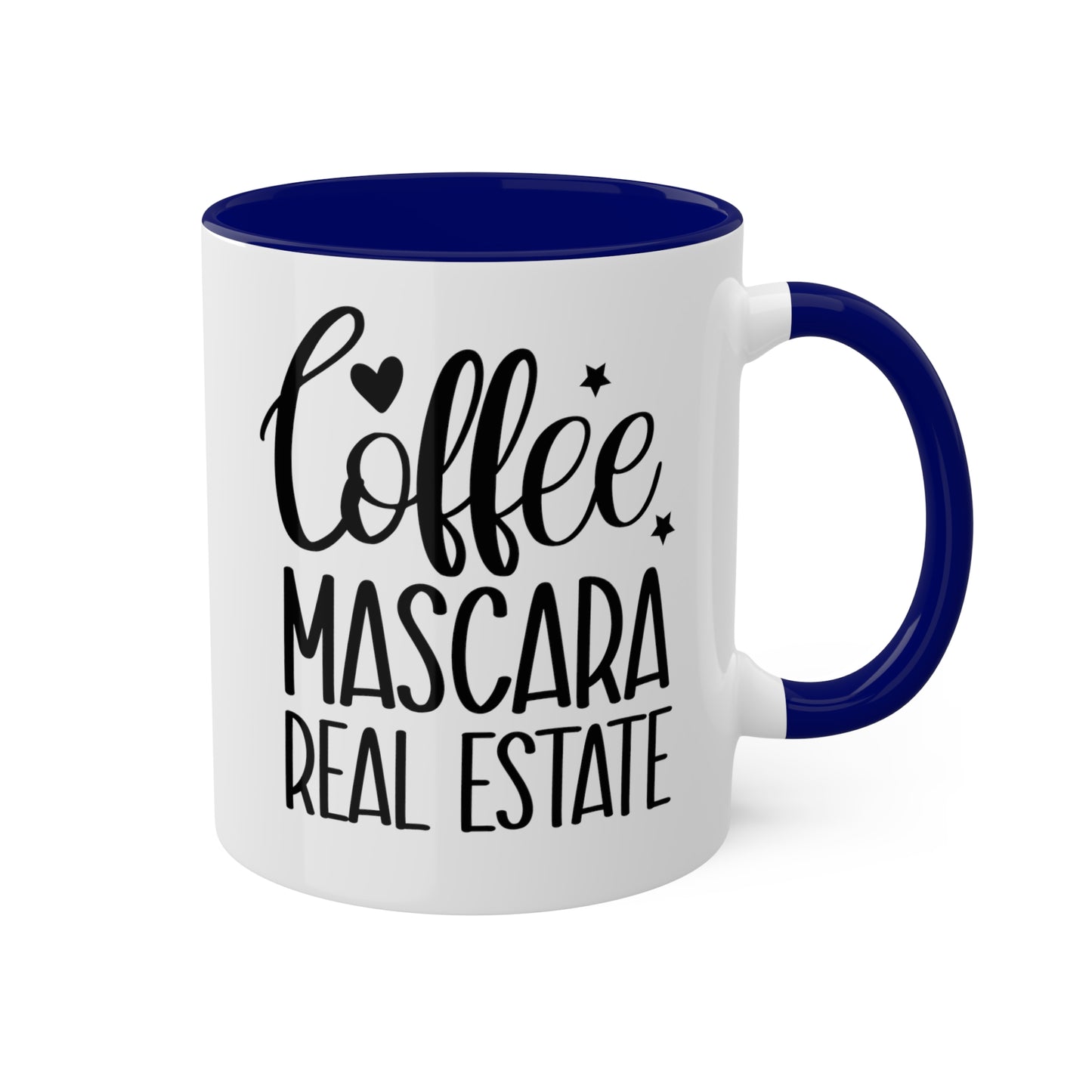 Coffee Mascara Real Estate Colorful Mugs, 11oz