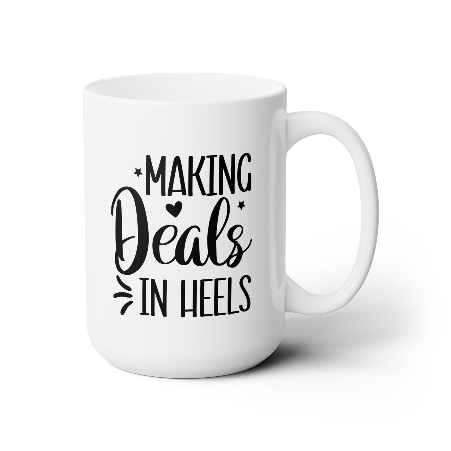 Making Deals in Heels Ceramic Mug 15oz