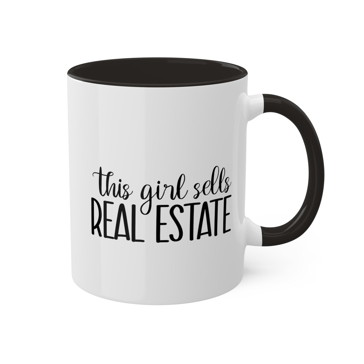 This Girl Sells Real Estate Colorful Mugs, 11oz