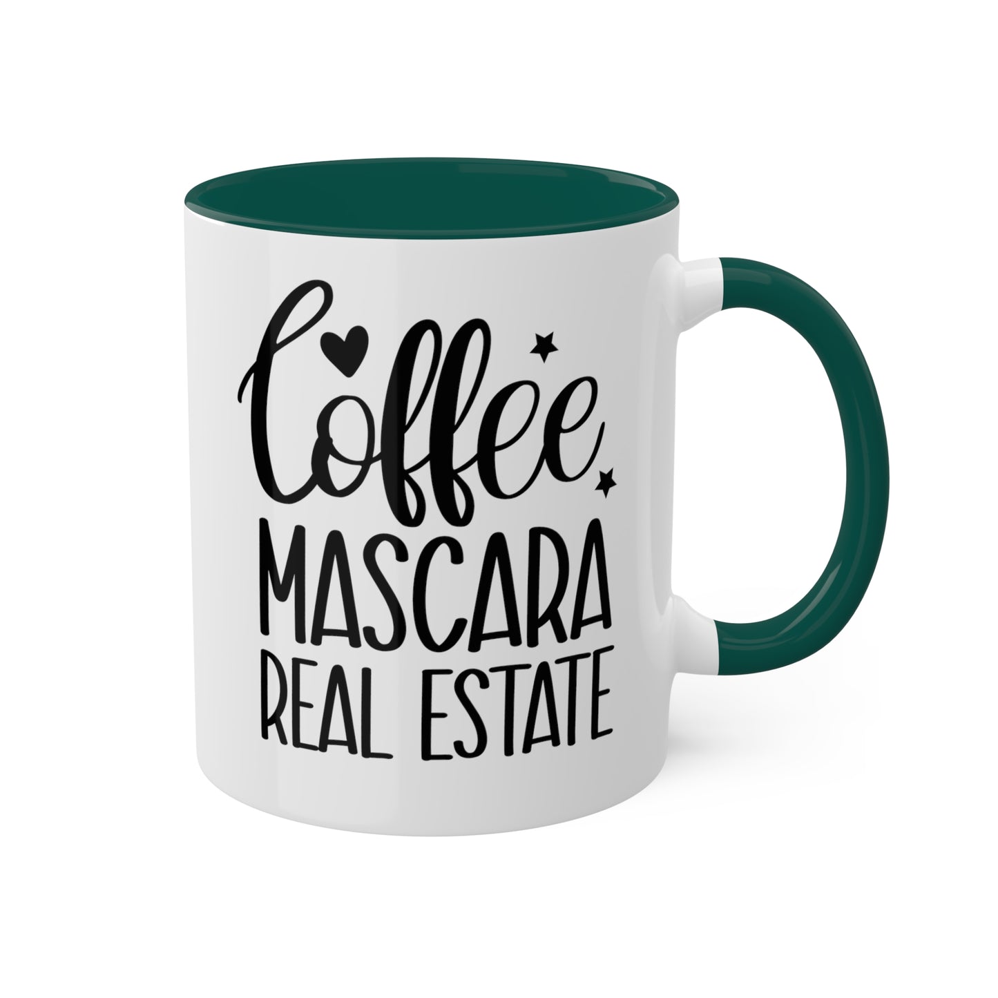 Coffee Mascara Real Estate Colorful Mugs, 11oz