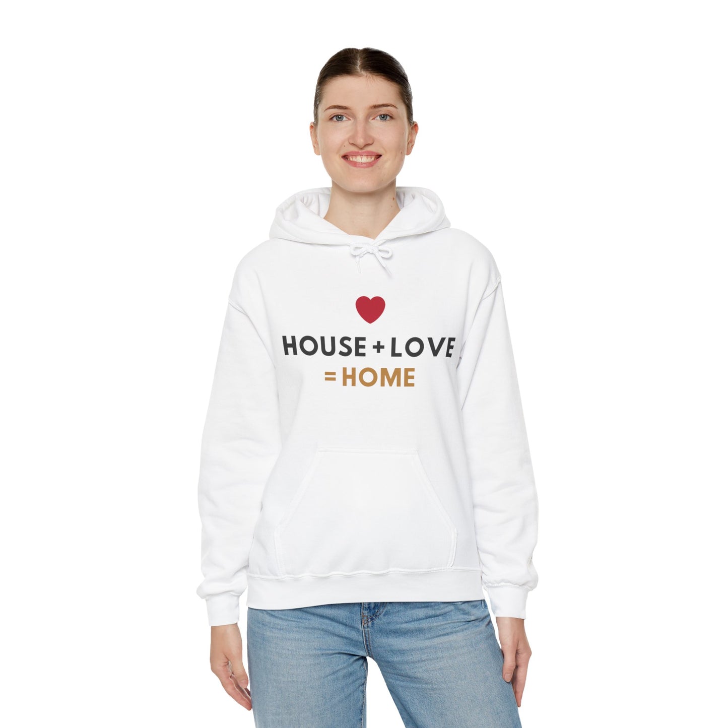 House + Love = Home Unisex Heavy Blend™ Hooded Sweatshirt