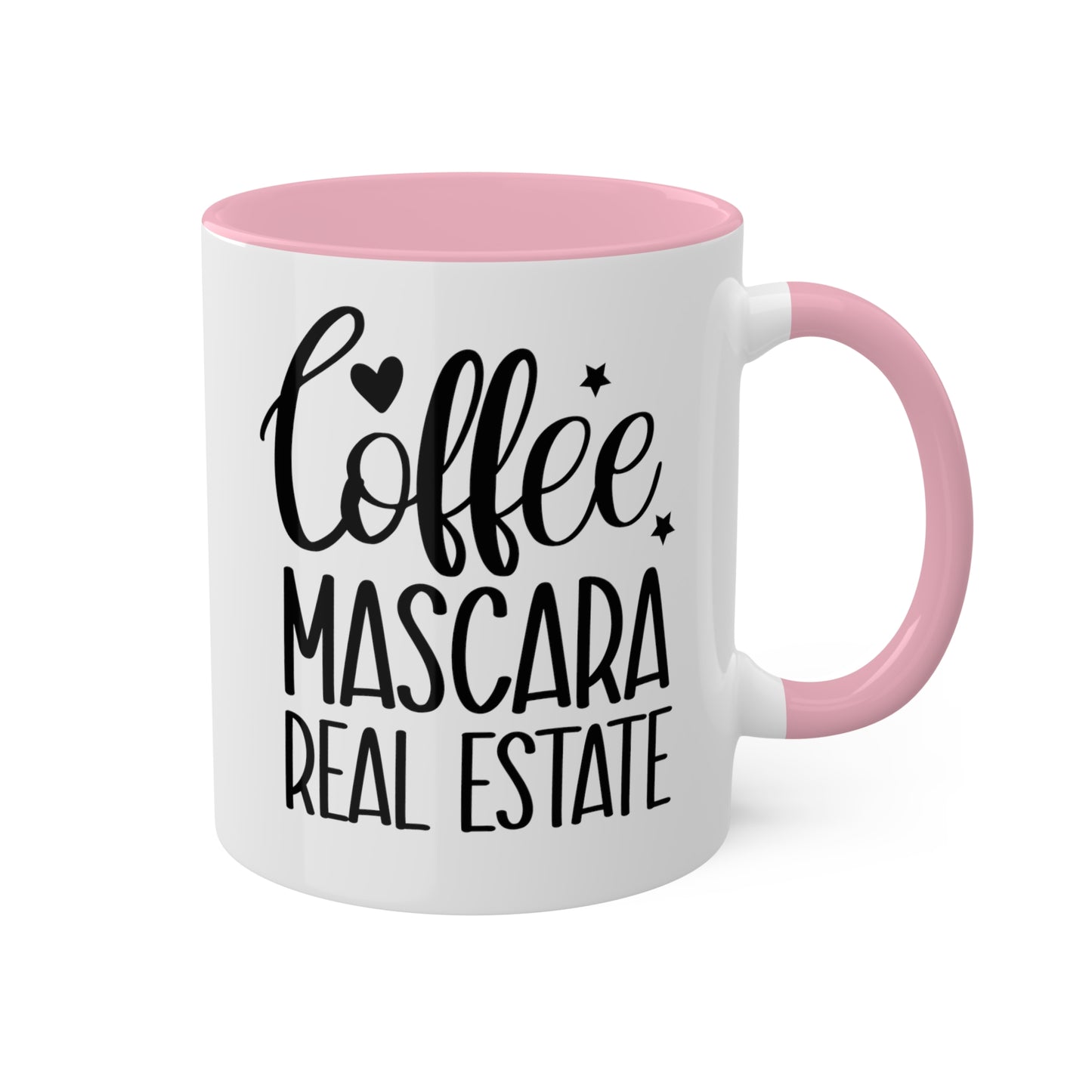 Coffee Mascara Real Estate Colorful Mugs, 11oz