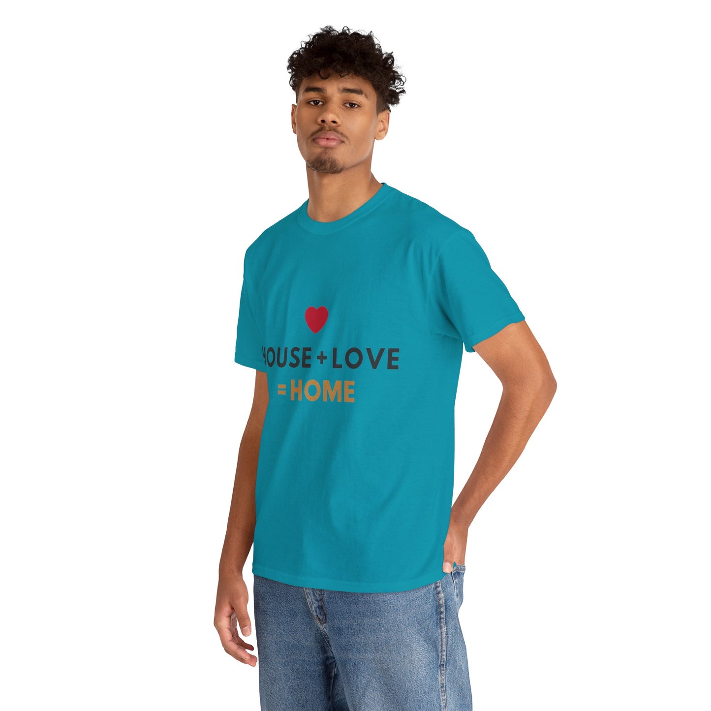 House + Love = Home Unisex Heavy Cotton Tee